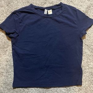 navy blue basic tee
